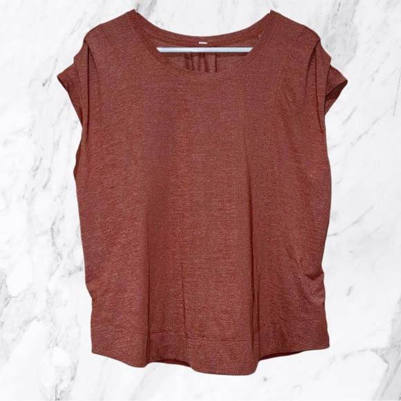 Lululemon Gait keeper short sleeve orange sparkle 10 like new - Picture 3 of 8